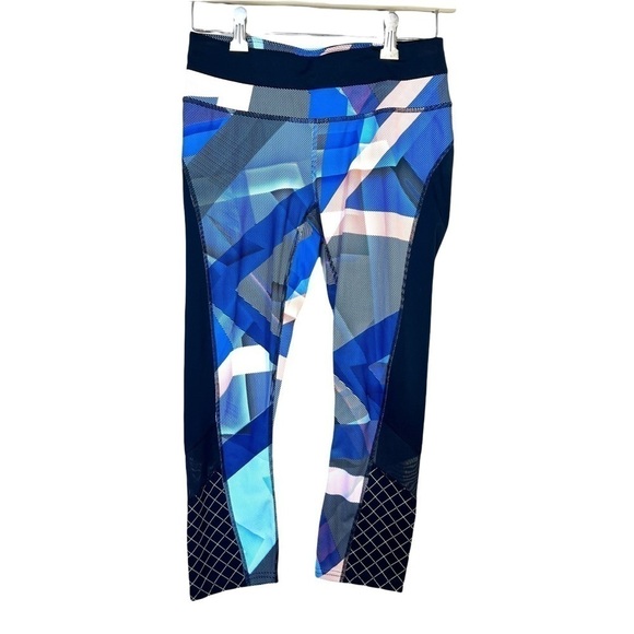 Athleta Electric Geo Sonar Capri Cropped Workout Legging Tights Size Extra Small - Picture 4 of 17
